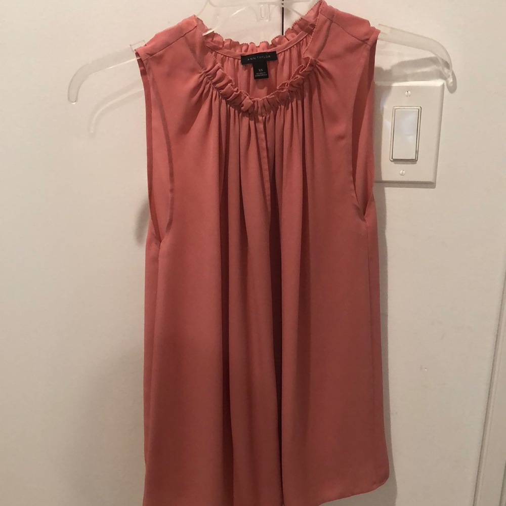 Peach chiffon top